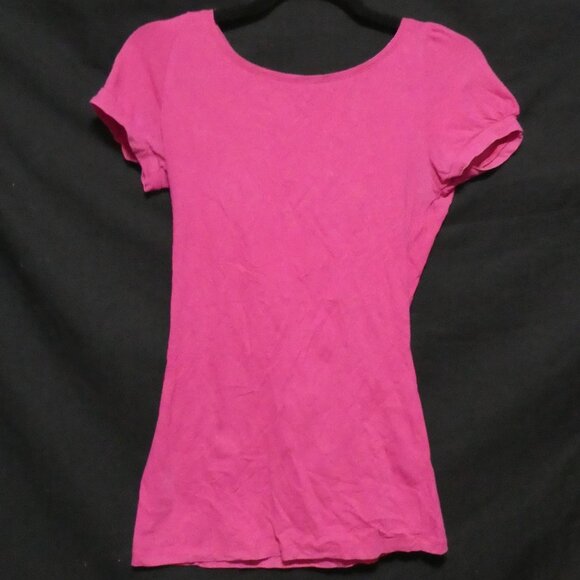 SEDUCTIONS | medium | Solid Pink Short Sleeve Round Neck Shirt - Picture 1 of 12